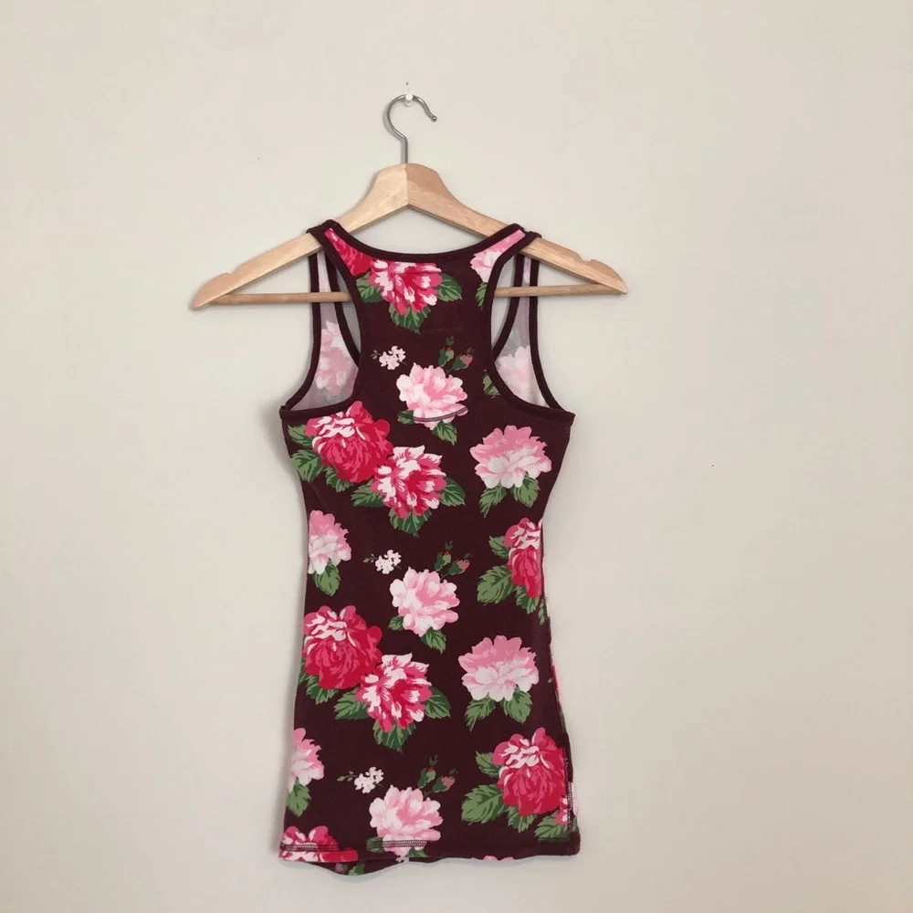 Abercrombie & Fitch Burgundy Floral Racerback Tank - Picture 6 of 6